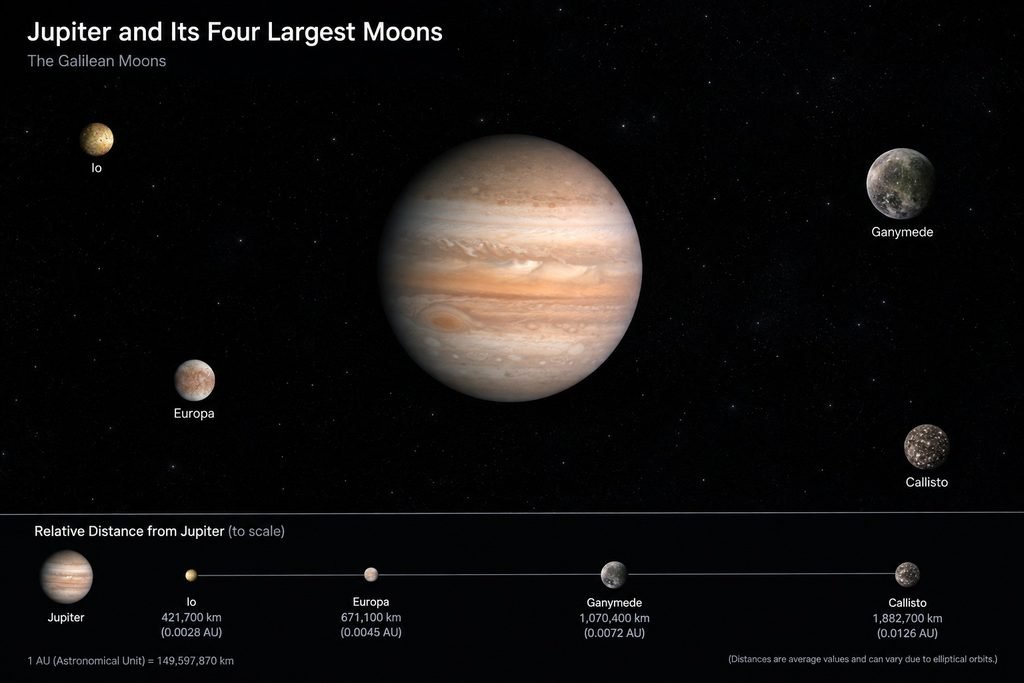 A detailed view of planet Jupiter showing the Great Red Spot and turbulent cloud bands