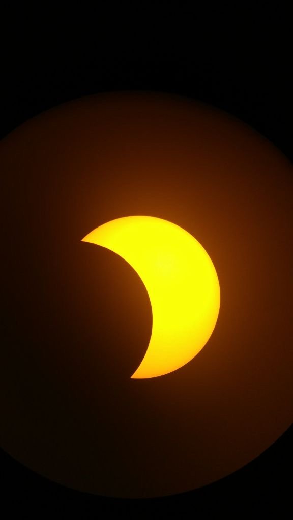 A stunning observation of solar eclipses captured through a telescope